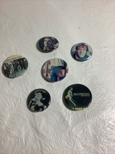 6 Vintage Bruce Springsteen & The E Street Band Music Concert Promo Buttons.