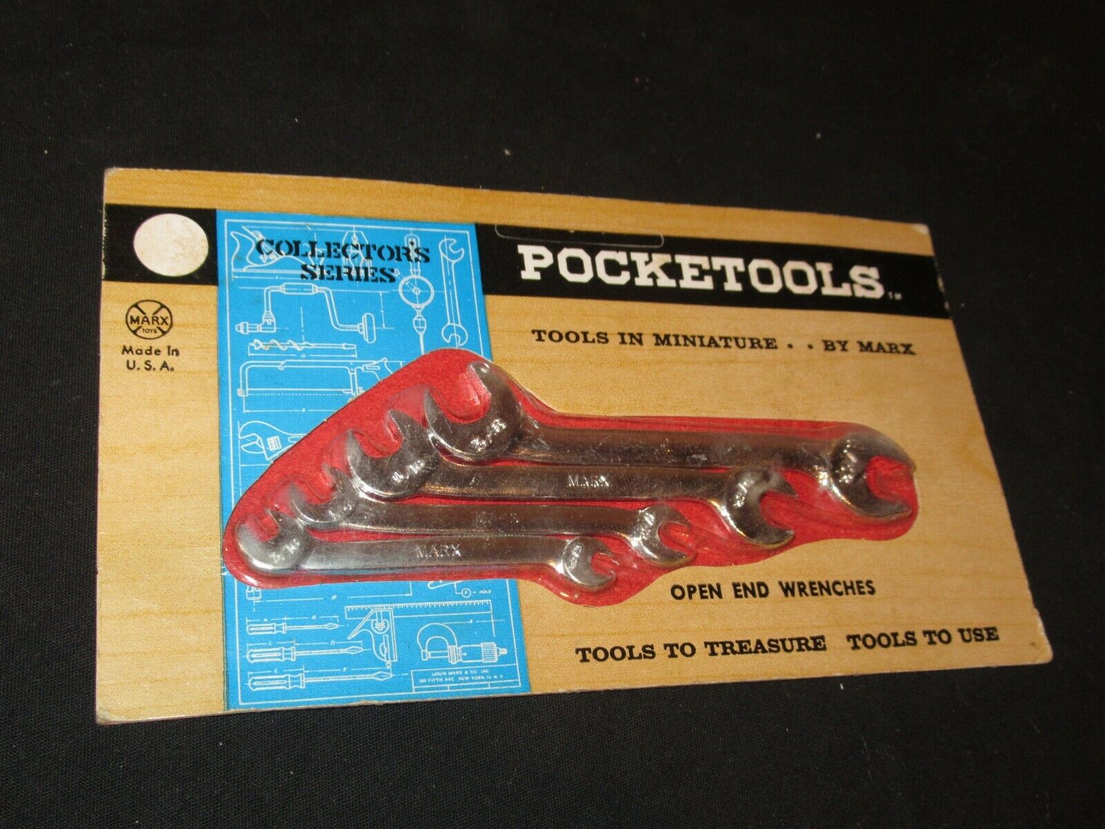 Vintage Louis Marx Pocketools Wrench Set Mint Sealed Toy Tools