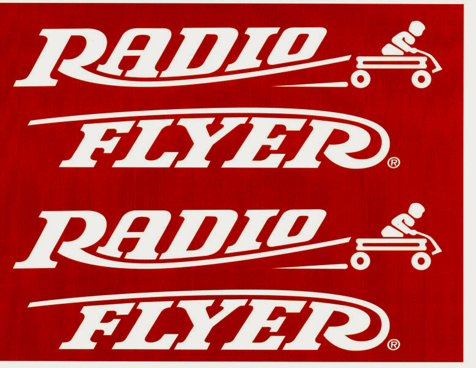 Radio Flyer Wagon Decal Set Water Slide White Backing, Laser Printed